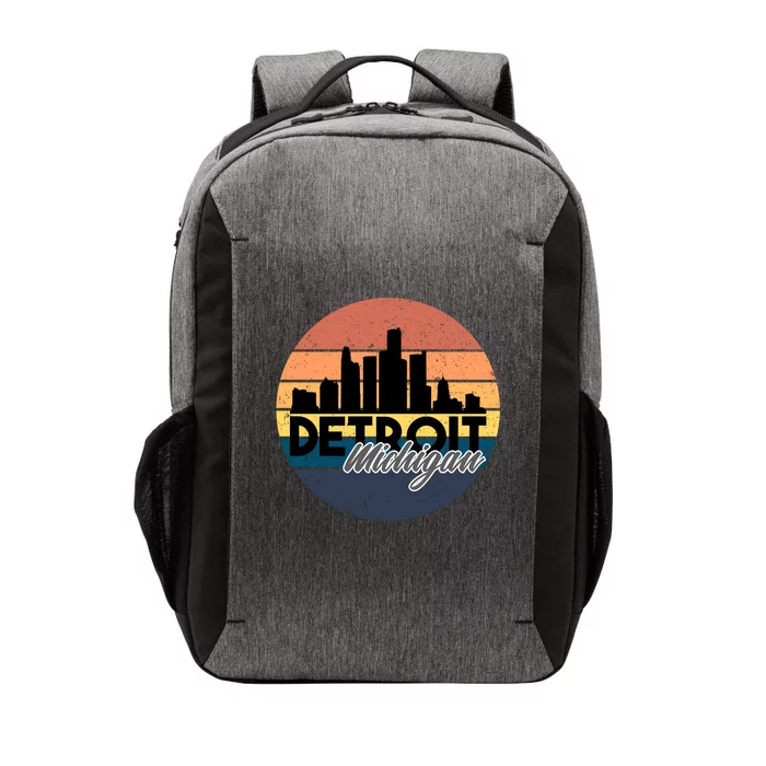 Detroit Michigan Retro Skyline Vector Backpack