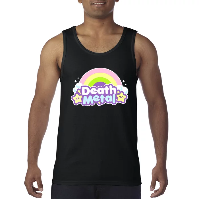 Death Metal Rainbow Halloween Unicorn Rock Concert Tank Top