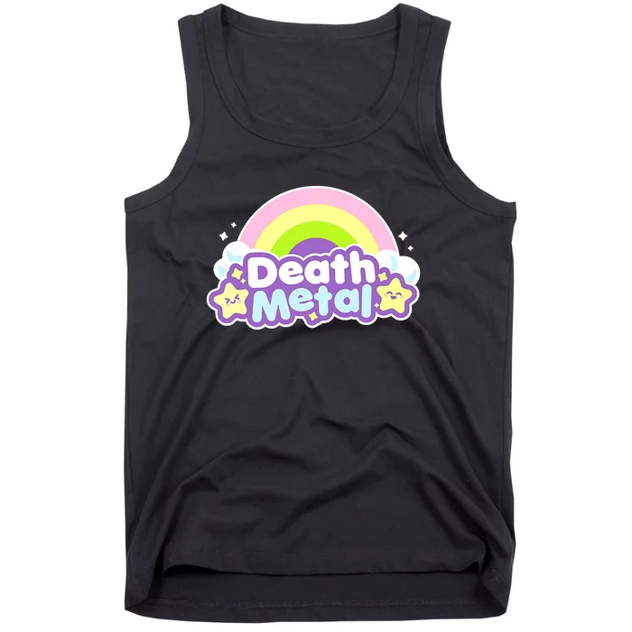 Death Metal Rainbow Halloween Unicorn Rock Concert Tank Top