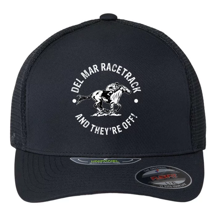 Del Mar Racetrack Horse Racing Racer Fan Equestrian Ca Derby Flexfit Unipanel Trucker Cap