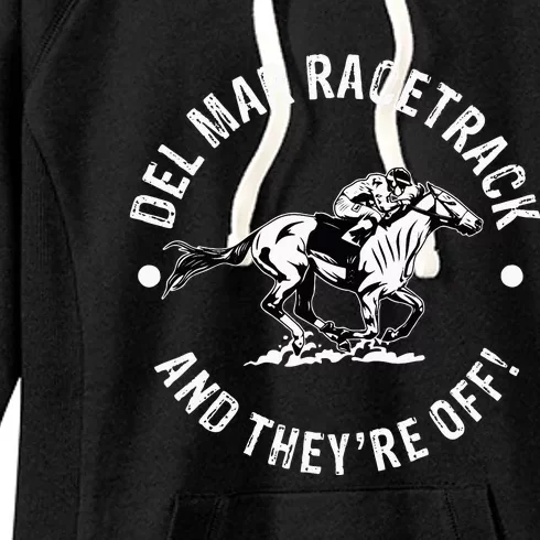 Del Mar Racetrack Horse Racing Racer Fan Equestrian Ca Derby Women's Fleece Hoodie