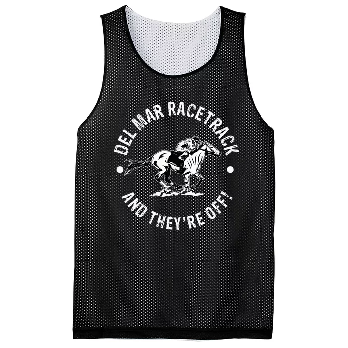 Del Mar Racetrack Horse Racing Racer Fan Equestrian Ca Derby Mesh Reversible Basketball Jersey Tank