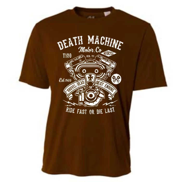 Death Machine Ride Fast Or Die Last Cooling Performance Crew T-Shirt