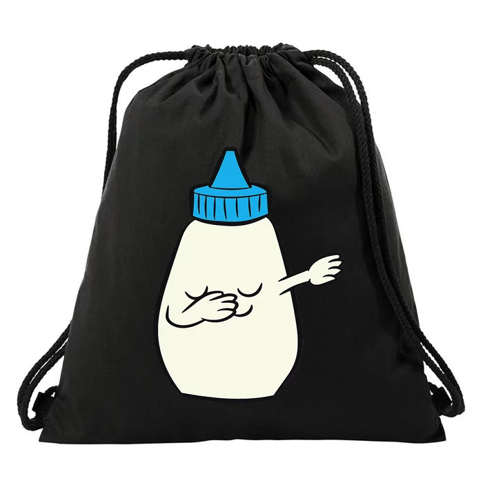 Dabbing Mayonnaise Squeeze Bottle Funny Dancing Mayo Drawstring Bag