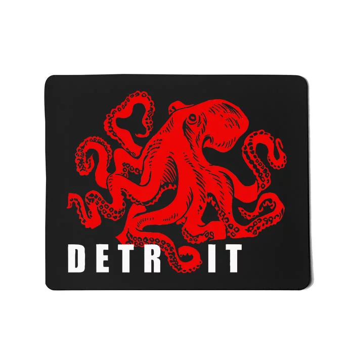 Detroit Michigan Souvenir Octopus Kraken Detroit Mousepad