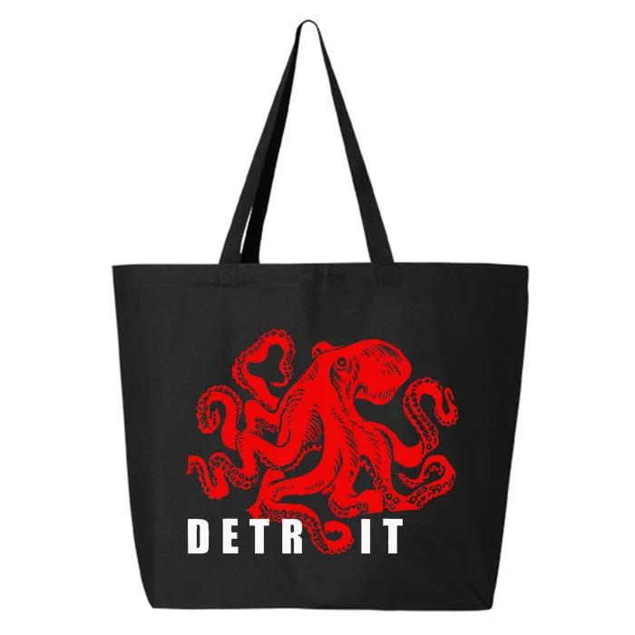 Detroit Michigan Souvenir Octopus Kraken Detroit 25L Jumbo Tote