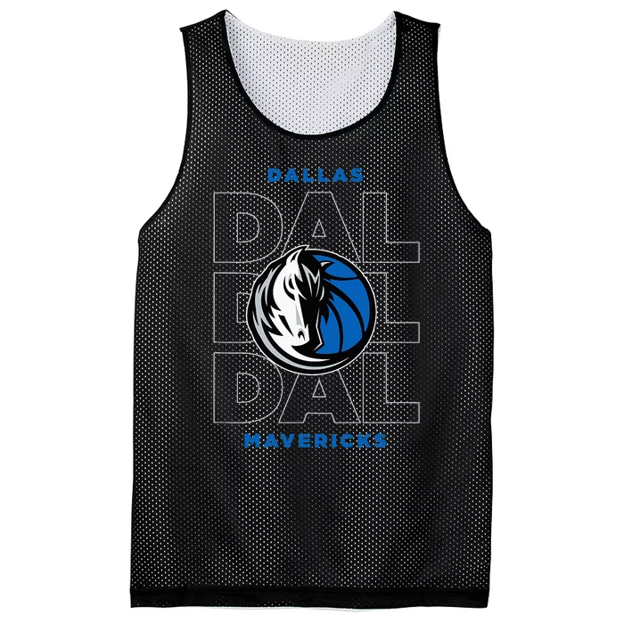 Dallas Mavericks Stacked City Mesh Reversible Basketball Jersey Tank