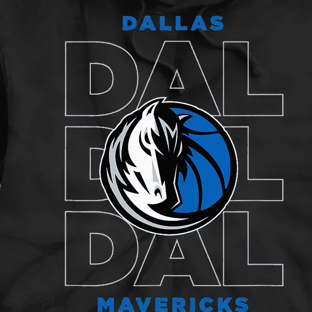 Dallas Mavericks Stacked City Tie Dye Hoodie