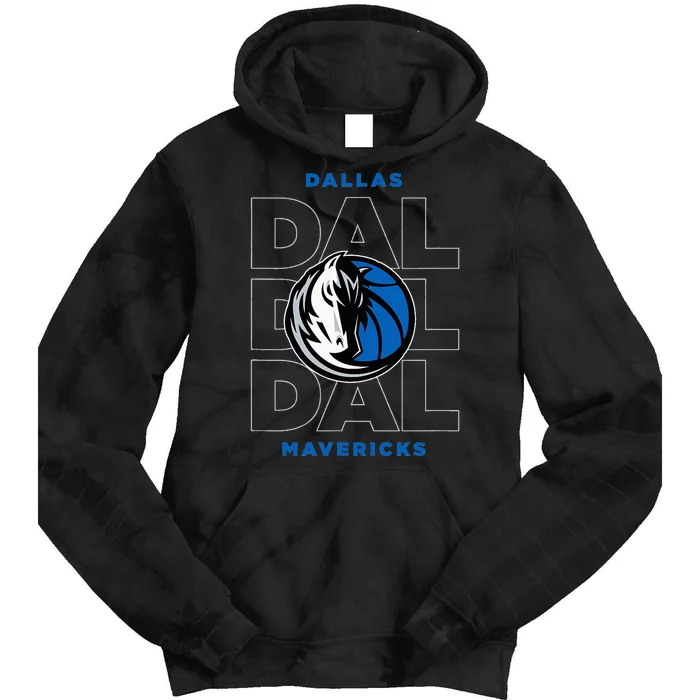 Dallas Mavericks Stacked City Tie Dye Hoodie