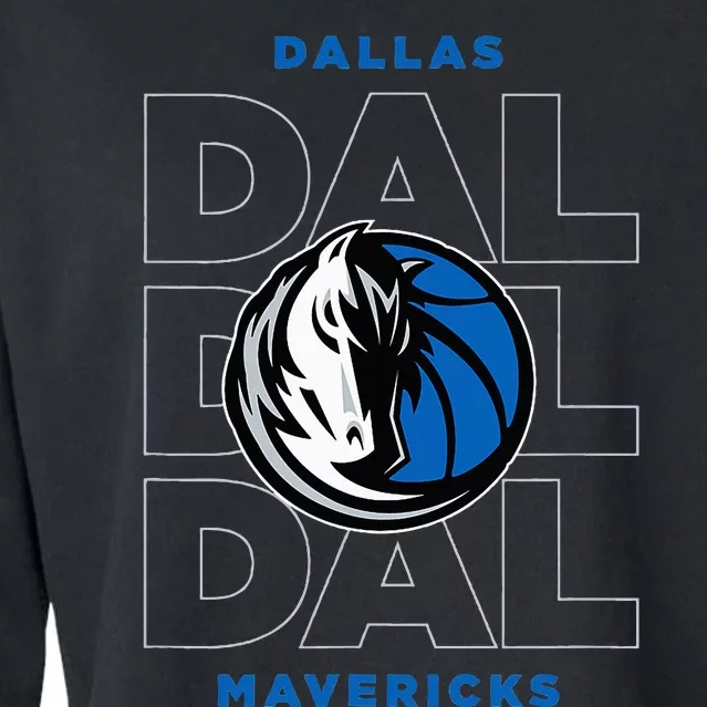 Dallas Mavericks Stacked City Cropped Pullover Crew