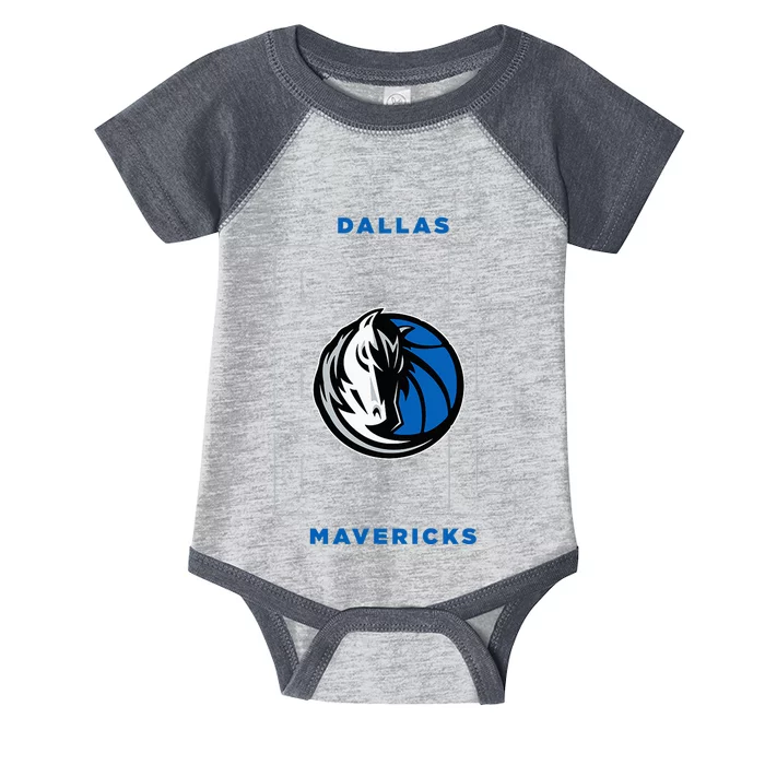 Dallas Mavericks Stacked City Infant Baby Jersey Bodysuit