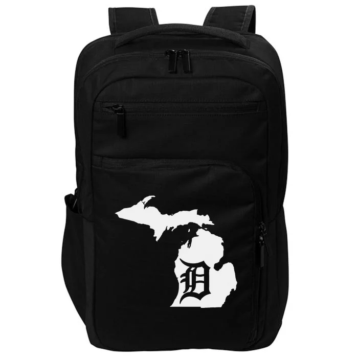 Detroit Michigan State Map Silhouette D United States Impact Tech Backpack