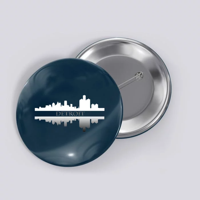 Detroit Mirrored Skyline Button