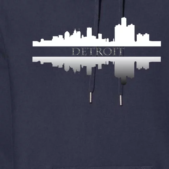 Detroit Mirrored Skyline Premium Hoodie