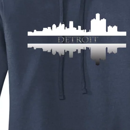 Detroit Mirrored Skyline Women's Pullover Hoodie