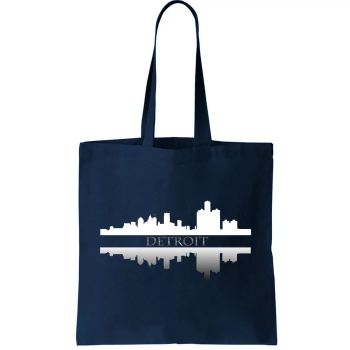 Detroit Mirrored Skyline Tote Bag