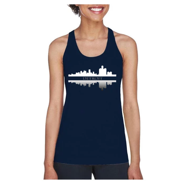 Detroit Mirrored Skyline Women's Racerback Tank