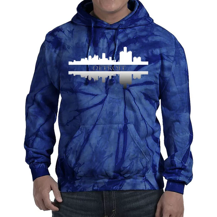 Detroit Mirrored Skyline Tie Dye Hoodie