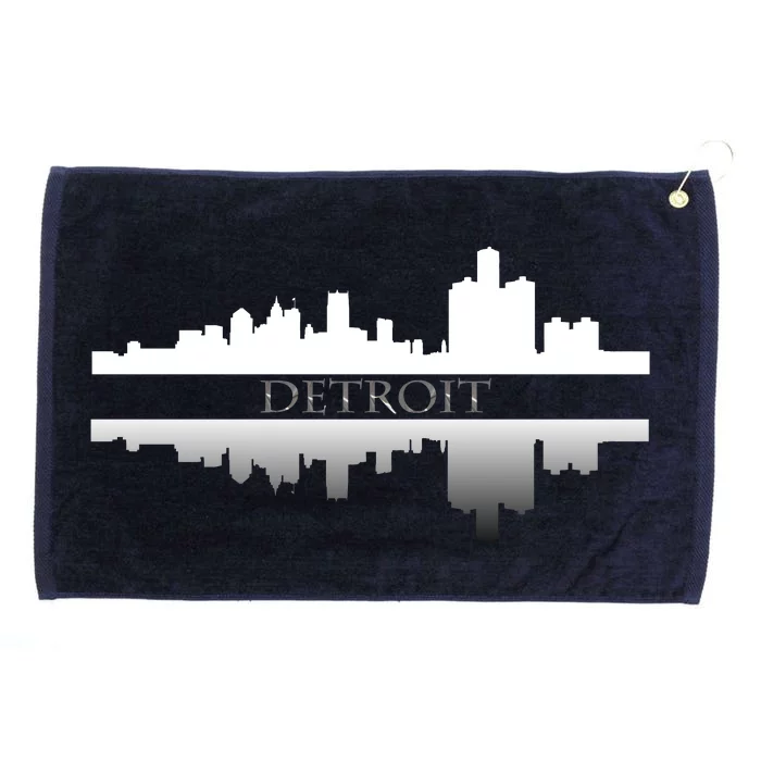 Detroit Mirrored Skyline Grommeted Golf Towel