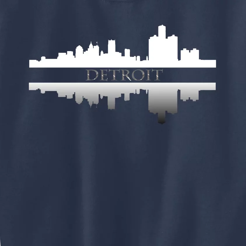 Detroit Mirrored Skyline Kids Sweatshirt