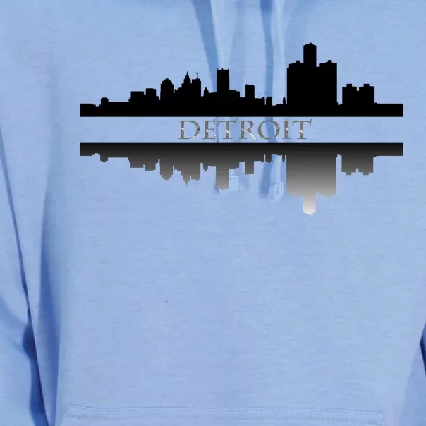 Detroit Mirrored Skyline Unisex Surf Hoodie