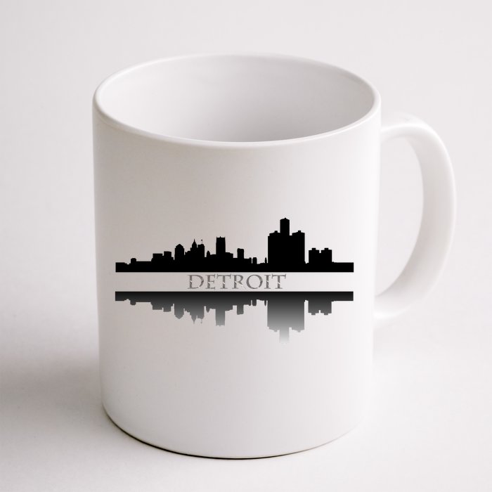 Detroit Mirrored Skyline Front & Back Coffee Mug