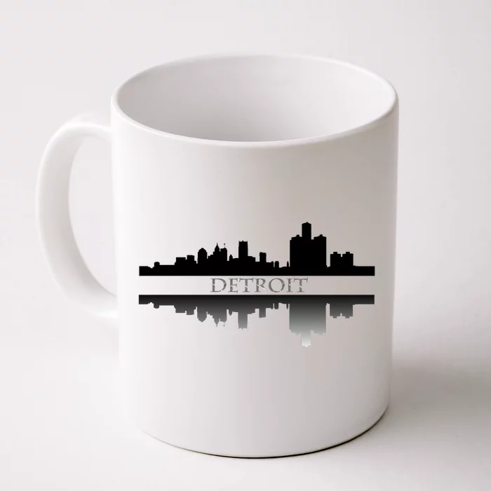 Detroit Mirrored Skyline Front & Back Coffee Mug