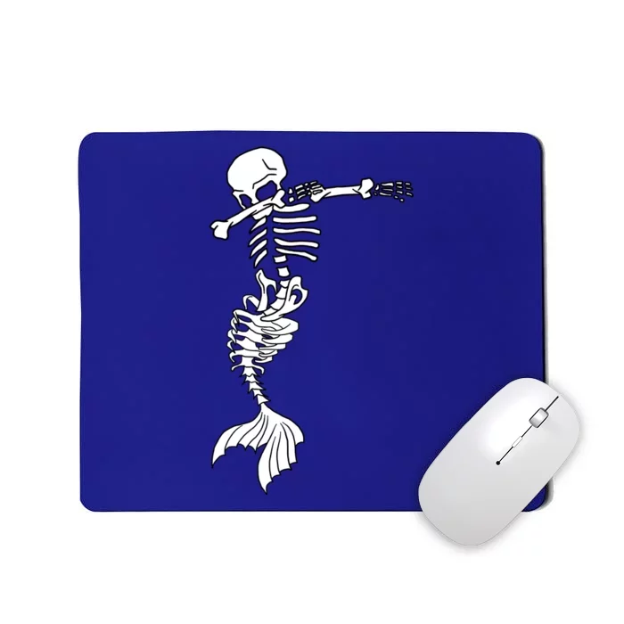 Dabbing Mermaid Skeleton Halloween Creepy Dab Dance Humor Gift Mousepad