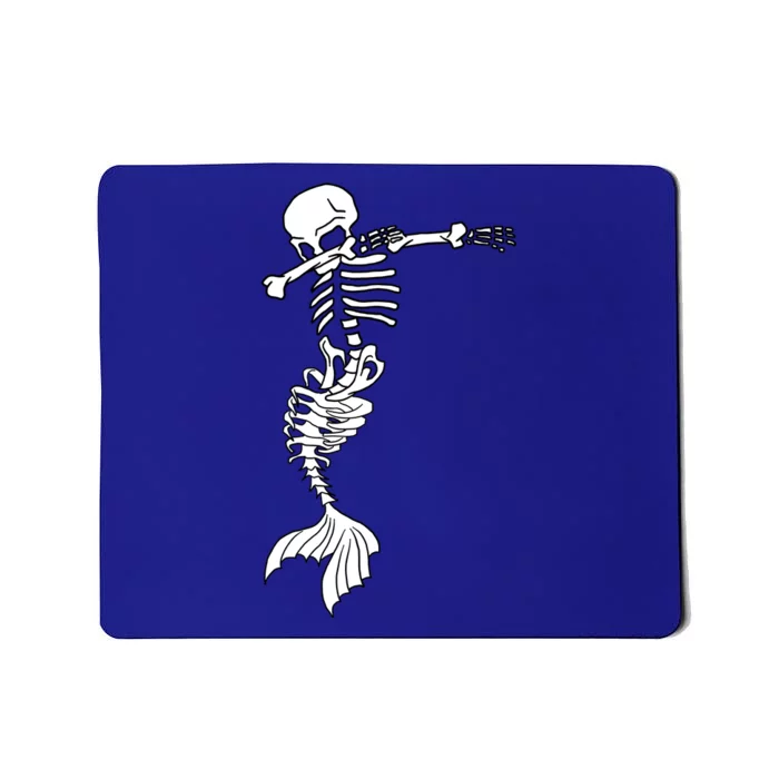 Dabbing Mermaid Skeleton Halloween Creepy Dab Dance Humor Gift Mousepad