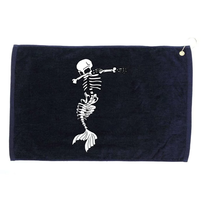 Dabbing Mermaid Skeleton Halloween Creepy Dab Dance Humor Gift Grommeted Golf Towel