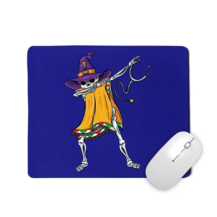 Dabbing Mexican Skeleton Nurse Halloween Gift Mousepad