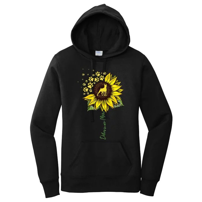 Doberman Mom Sunflower Doberman Pinscher Gifts Dog Mom Mama Women's Pullover Hoodie