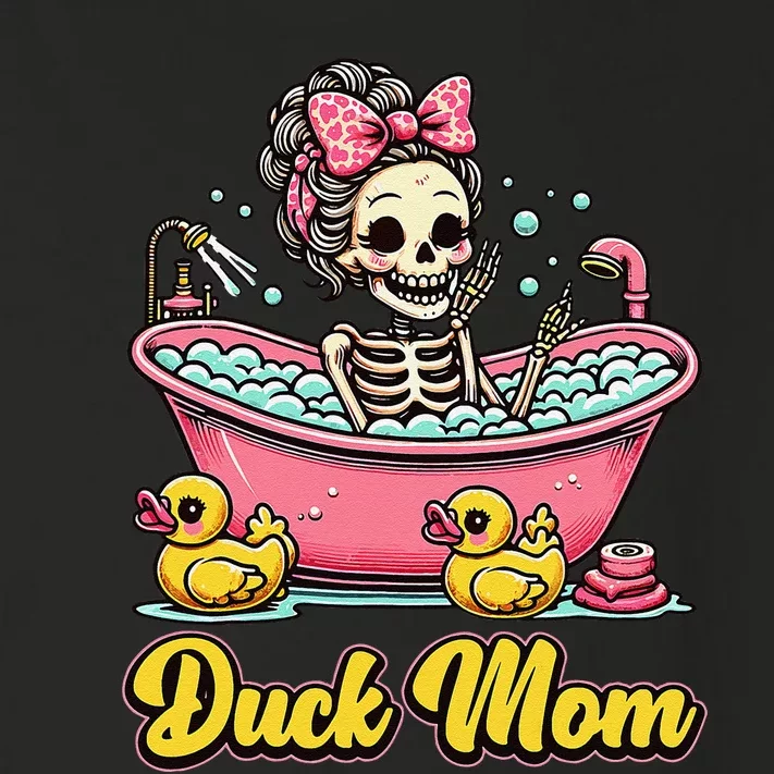 Duck Mom Skeleton Funny Bath Time Halloween Toddler Long Sleeve Shirt