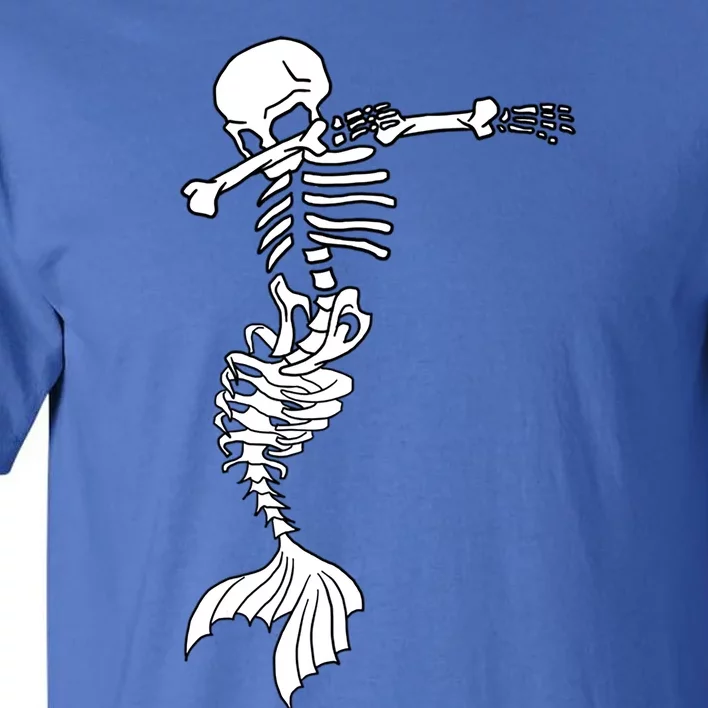 Dabbing Mermaid Skeleton Halloween Creepy Dab Dance Humor Funny Gift Tall T-Shirt