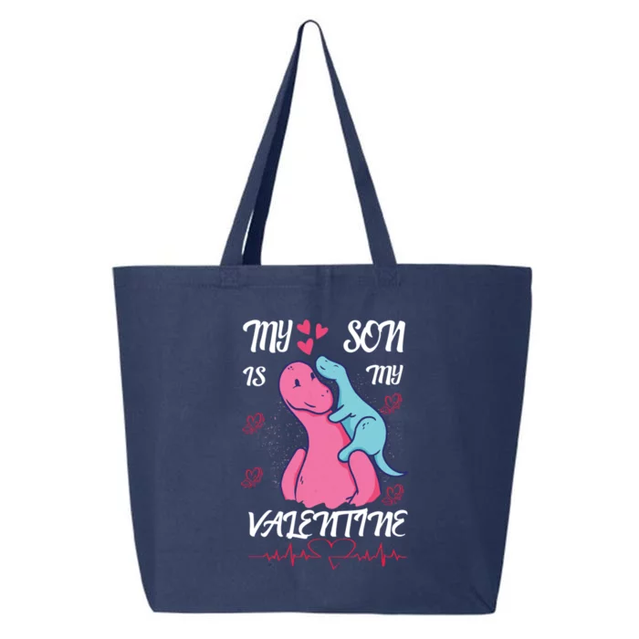 Dinsaurus My Son Is My Love Valentine's Day Red Hearts Gift 25L Jumbo Tote