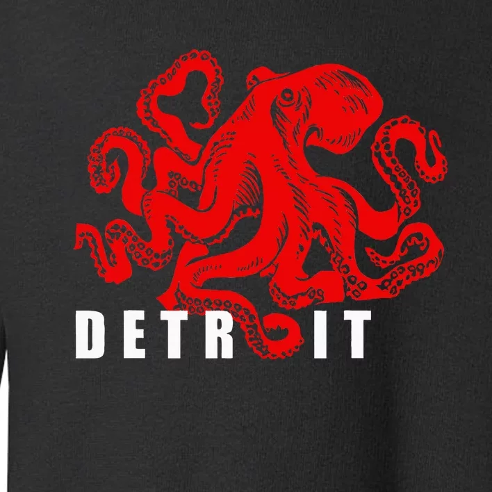 Detroit Michigan Souvenir Octopus Kraken Detroit Toddler Sweatshirt