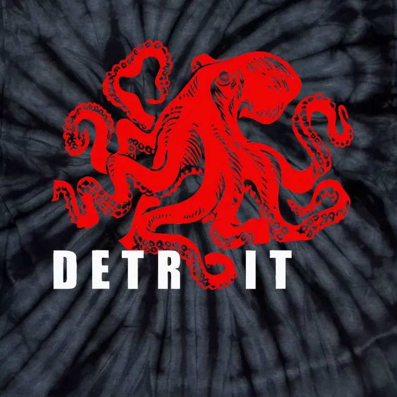 Detroit Michigan Souvenir Octopus Kraken Detroit Tie-Dye T-Shirt