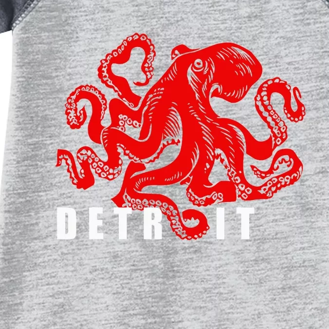 Detroit Michigan Souvenir Octopus Kraken Detroit Infant Baby Jersey Bodysuit