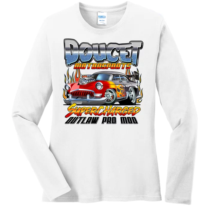 Doucet Motorsport Supercharged Outlaw Pro Mod Ladies Long Sleeve Shirt