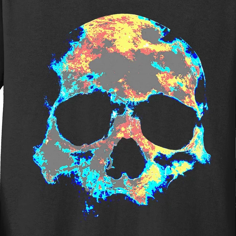 Dead ManS Skull Death Skeleton Head Bones Cool Skulls Gifts Kids Long Sleeve Shirt