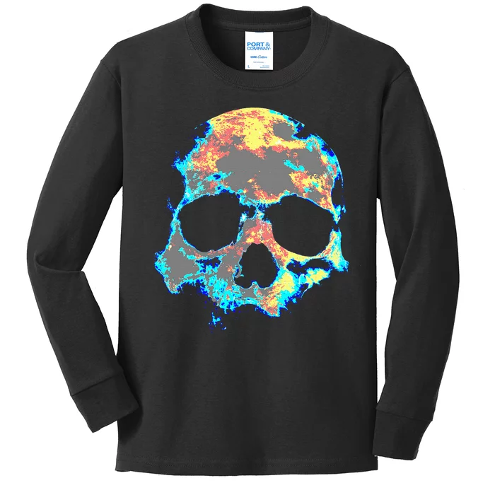 Dead ManS Skull Death Skeleton Head Bones Cool Skulls Gifts Kids Long Sleeve Shirt