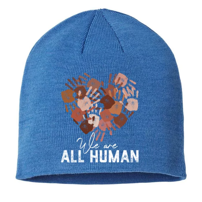 Diversity Melanin Skin Tone Hand Heart We Are All Hu Gift 8 1/2in Sustainable Knit Beanie