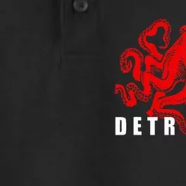 Detroit Michigan Souvenir Octopus Kraken Dry Zone Grid Performance Polo