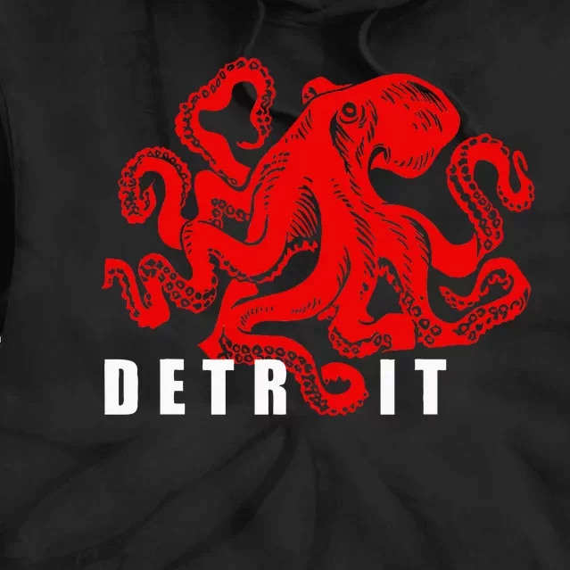 Detroit Michigan Souvenir Octopus Kraken Tie Dye Hoodie