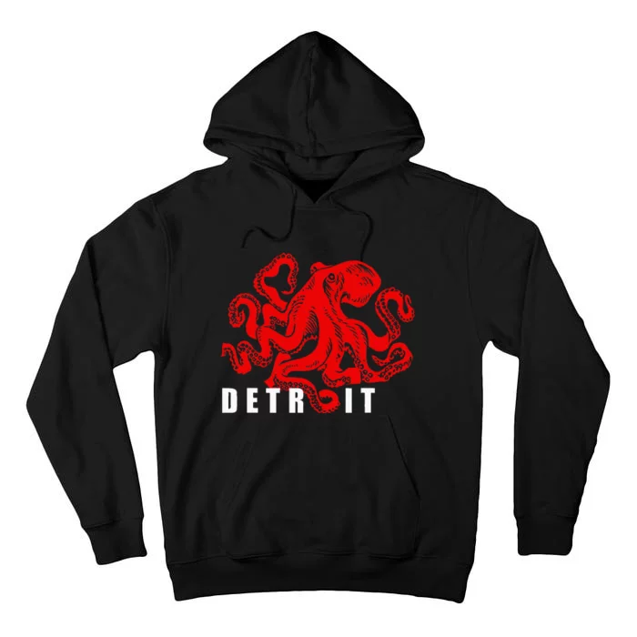 Detroit Michigan Souvenir Octopus Kraken Tall Hoodie