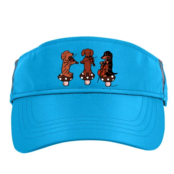 Dachshund Musicians String Trio Adult Drive Performance Visor