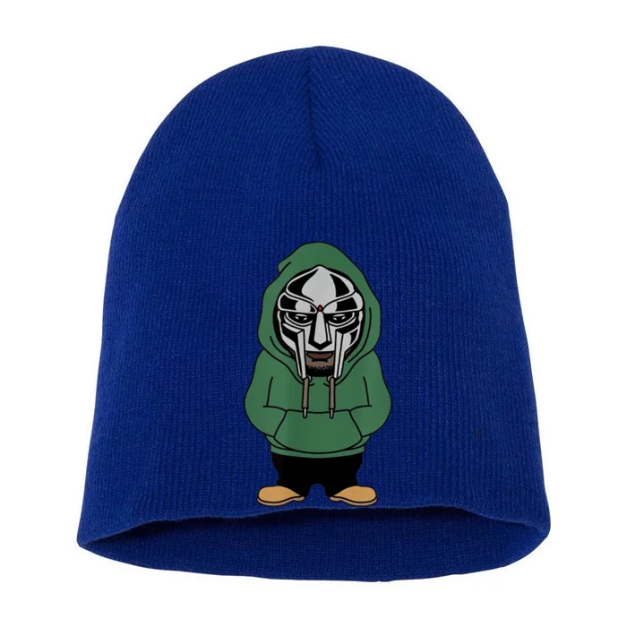 Doom Mask Super Villain All Caps Rap Short Acrylic Beanie