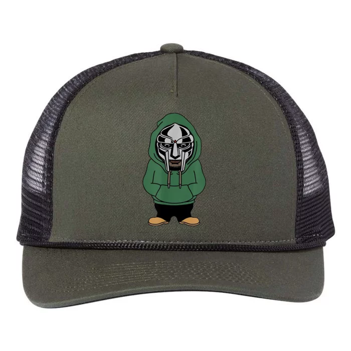 Doom Mask Super Villain All Caps Rap Retro Rope Trucker Hat Cap