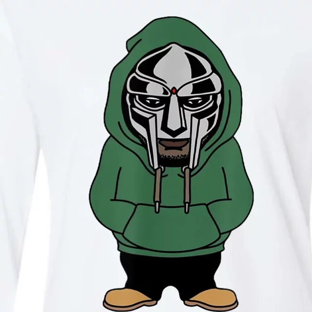 Doom Mask Super Villain All Caps Rap Womens Cotton Relaxed Long Sleeve T-Shirt