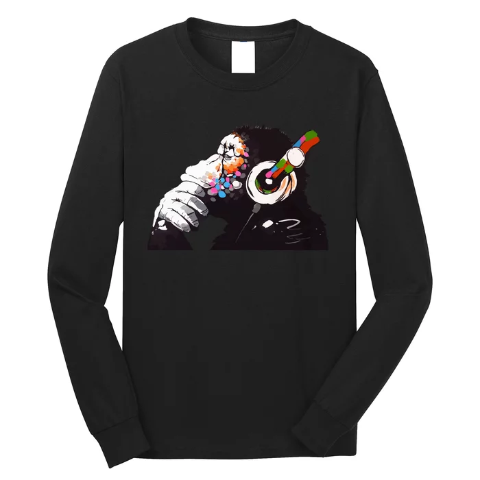 Dj Monkey Thinker Long Sleeve Shirt